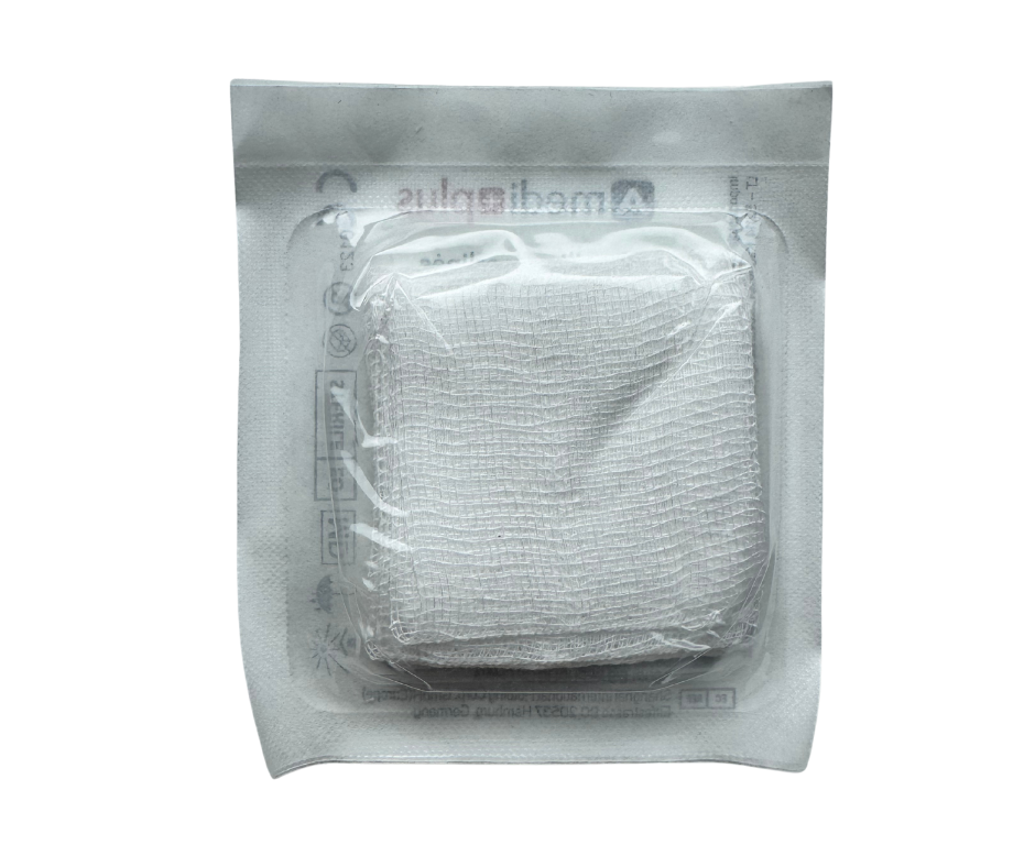 AMEDIPLUS, servetėlės sterilios marlinės 5x5cm, 8 sluoksnių N5