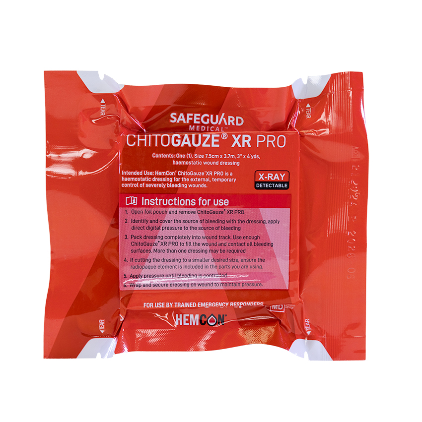Pārsējs asiņošanas apturēšanai "ChitoGauze® XR Pro"