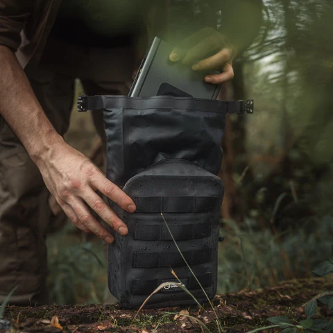 Neperšlampamas Faradėjaus krepšelis su Molle sistema - MISSION DARKNESS™ DRY SHIELD MOLLE FARADAY POUCH