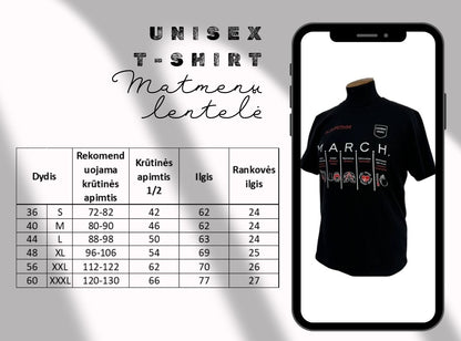 Marškinėliai „Lietuvos ir Ukrainos vienybė“