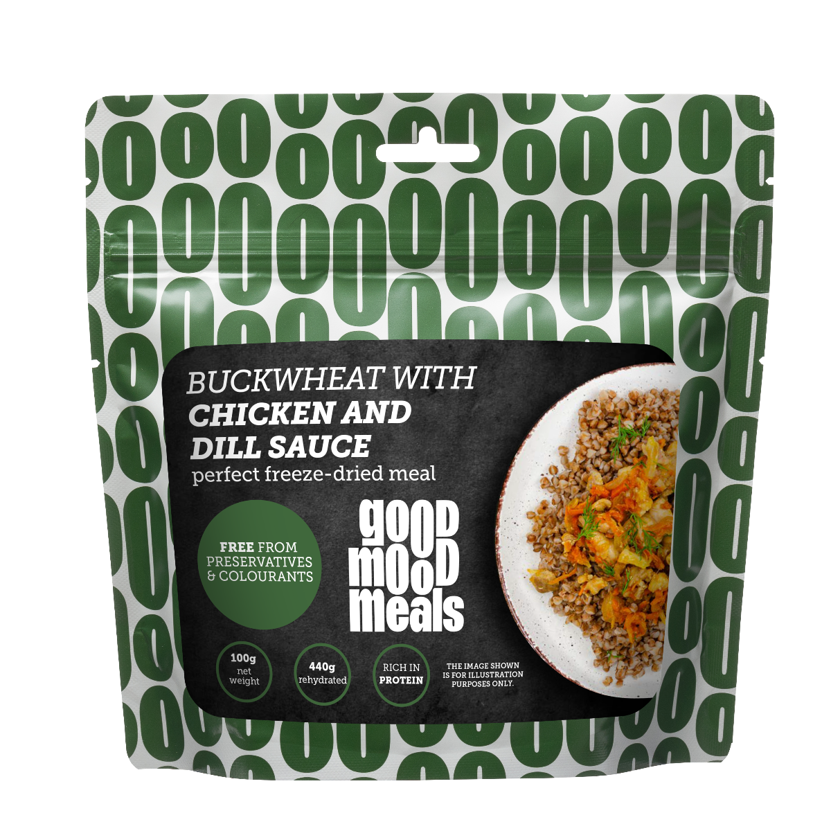 Tactical food buckwheat with chicken